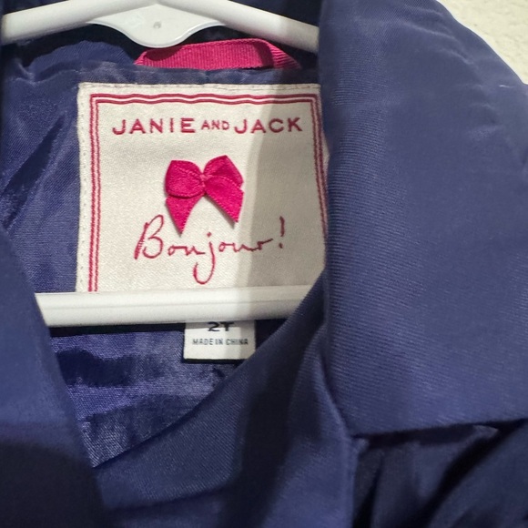 Janie and Jack navy peatcoat 2t - Picture 3 of 4